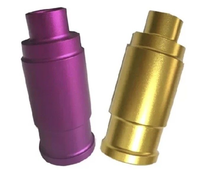 Color amarillo piezas giradas CNC anodizado de aluminio 6061 T6 para carrocería de automóviles