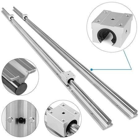 Guía lineal de aluminio de soporte guía cilíndrica rodamiento lineal guía de deslizamiento del tren varilla del eje, tamaño:1500mm