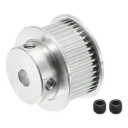 40 dientes 5 mm de perforación TimingPulley rueda síncrona Plata, para cintas de impresora 3D, máquina CNC