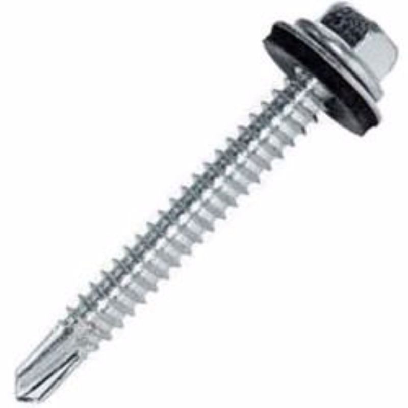 No. 14 Tamaños X 3/4 pulgadas L Hex Hex cabeza de lámina de metal tornillos 1 Lb