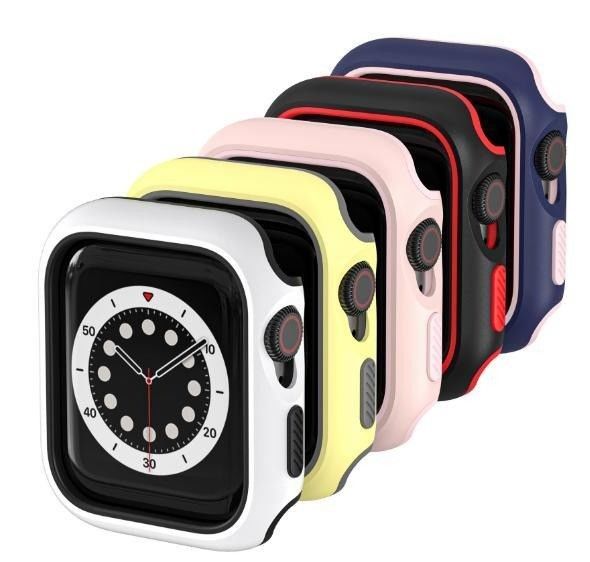 Pueden customizar la caída resistente de doble color de protección de caja TPU de protección de smartwatch de la caja