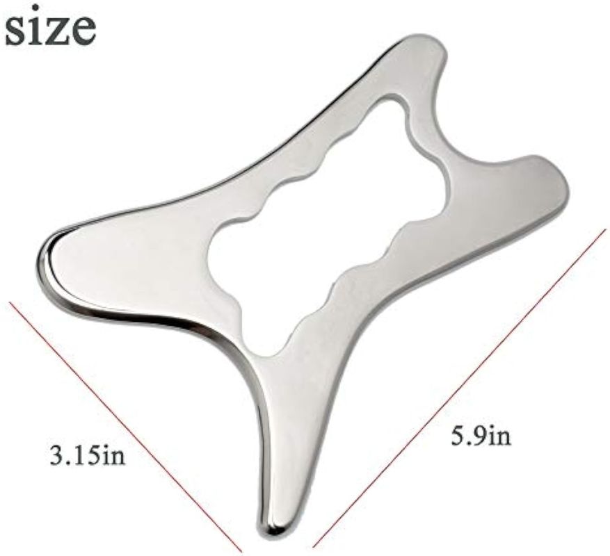 Acero inoxidable para raspar Gua Sha Herramientas Herramienta de masaje, Herramienta de raspador muscular, Herramientas de masaje IASTM para relajar el tejido blando
