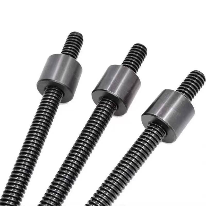 Aluminio de latón de acero negro, tornillo de plomo, torno CNC, caña de rodillo trapezoidal, máquina de coser, uso de equipos médicos