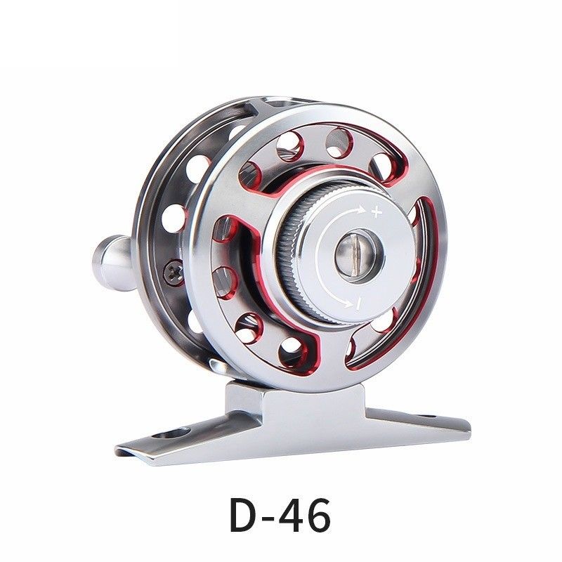 Reel de pesca de micro mosca de todo el metal Reel de pesca de hielo de cebo al por mayor con un freno adecuado para el bagre de carpa.